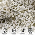 thumbnail image 4 of Linery & Co. Rustic Lodge Velvet Plush 4-Piece Sheet Set Olive Enchanted Woods Queen, 4 of 5