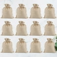 thumbnail image 6 of Yuangui 20PCS Sackcloth Drawstring Pouch Linen Cloth Drawstring Bag Portable Gift Jewelry Cloth Bag Multi-purpose Flax Storage Bag for Home Store (Khaki), 6 of 10