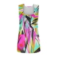thumbnail image 3 of JGGSPWM Summer Tank Tops for Women Loose Fit Pleated Square Neck Sleeveless Tops Curved Hem Flowy Loose Fit Camisole Trendy Breathable Tees Shirts Hot Pink L, 3 of 5