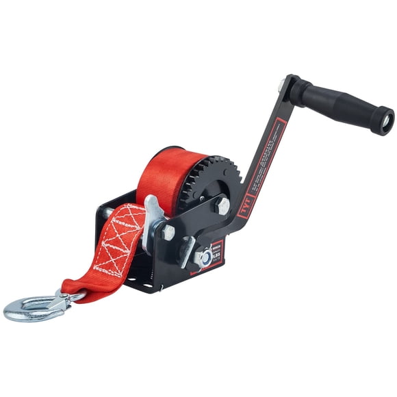 Manivela Winch TYT 600LB con correa de nailon roja de 6 m