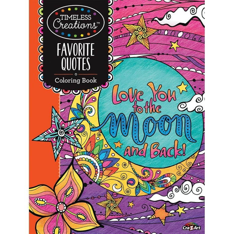 Cra-Z-Art Timeless Creations Adult Coloring Book, Words to Color