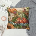 thumbnail image 2 of Qinduosi Fall Pillow Covers Fall Autumn Thanksgiving Pumpkin Sunflower Throw Pillow Cases Orange Buffalo Plaid Farmhouse Decorative Cushion Cover White, 2 of 5