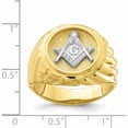 thumbnail image 3 of 10K Two-Tone Masonic Mens Ring (Size 10.5) Made In United States 10c1423, 3 of 5