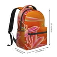 thumbnail image 2 of Balery Orange Flower Psychedelic Mochila Escolar Impresa, Mochila Ligera para Viajes Casual, Mochila Duradera y Cómoda Multifuncional, Mochila para Laptop-One Size, 2 of 5