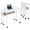 White, variant on Anoncndin 24.8 Inch Folding Desk with Storage Shelf,Space-Saving Portable Table on Wheels, Sturdy Iron Frame, Easy Assembly, Ideal for Home Office, Bedroom, or Dorm