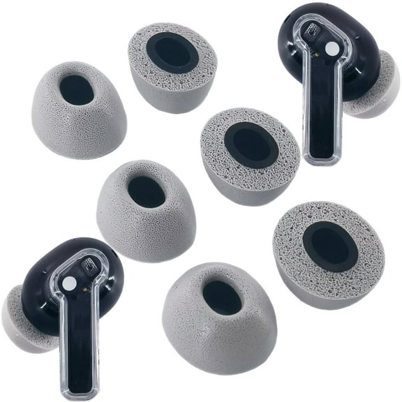 TENNMAK Memory Foam Tips Compatible with Nothing Ear/Ear (a) / CMF Buds/Buds Pro & Pro 2 - Gray