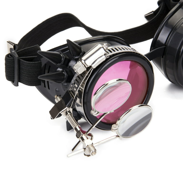 steampunk goggles metal ocular lens blck plastic cups SKULL - Hi Tek  Webstore