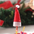 thumbnail image 2 of 50pcs Christmas Decorations Mini Candy Hat Christmas Lollipop Hat Christmas Non Woven Felt Cap ---4*1.6inch, 2 of 5