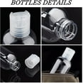 thumbnail image 3 of Paquete de 8 botellas de plástico PET transparentes rellenables de 200 ml (6.7 oz) para viajes, con tapa abatible a presión., 3 of 9