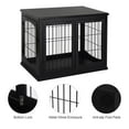 thumbnail image 6 of GVN Dog House, Dog Shelter,Dog Crate,Small Dog Cage End Table with Two Opening Sides, Lockable Door, Black, 6 of 6