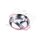 thumbnail image 2 of Stainless Steel Kids Plate with Anti-Scald Handle and Divided Compartments for Kindergarten, Pink, 2 of 2