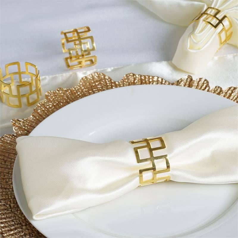 Efavormart Striking Plated Aluminum Napkin Rings for Place Settings