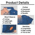 thumbnail image 5 of Color Wave Point Geometry Men's Shirt Short Sleeves Printed Button Down Summer Shirts, 5 of 6