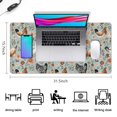 thumbnail image 5 of Long Mouse Pads for Desk,Light Blue Chicken Floral Pattern Desk Mats on Top Of Desks, Desk Mouse Pad Extra Large with 3mm Non-Slip Base and Stitched Edge for Gaming,Office,Work,Home 31.5x15.7in, 5 of 5