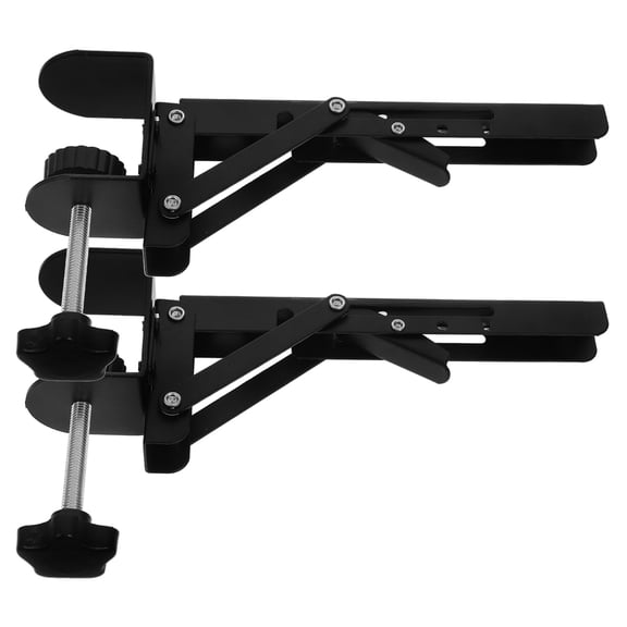 Raindrops 2-Pack Foldable Desk Clamp Shelves, Adjustable Desktop Extension Trays for Ergonomic Keyboard Stand and Armrest, No Drilling Required