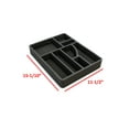 thumbnail image 4 of Polar Whale 4 Desk Utility Kitchen Drawer Organizers Tray Inserts Pen Pencil Notes Holder for Home Office Shop Waterproof Washable  15.1 X 11.5 X 2 Inches 8 Compartments Black 4 Pieces, 4 of 7