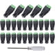 thumbnail image 1 of 25 conectores hembra de 12 V/24 V CC, adaptador de alimentación CC de 5,5 x 2,1 mm, conector de conexión, para cámara CCTV, banda LED (verde), 1 of 4