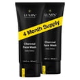 thumbnail image 1 of Face Wash Lumin Charcoal, hidratante, desintoxicante, diario, para hombres, paquete de 2, 1 of 6