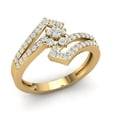 thumbnail image 1 of Genuine 1ctw Round Cut Diamond Prong Fancy Ladies Anniversary Bridal Ring Band Solid 10K Gold JK I1, 1 of 3
