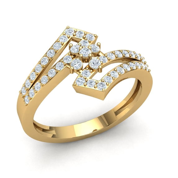 Genuine 1ctw Round Cut Diamond Prong Fancy Ladies Anniversary Bridal Ring Band Solid 10K Gold JK I1