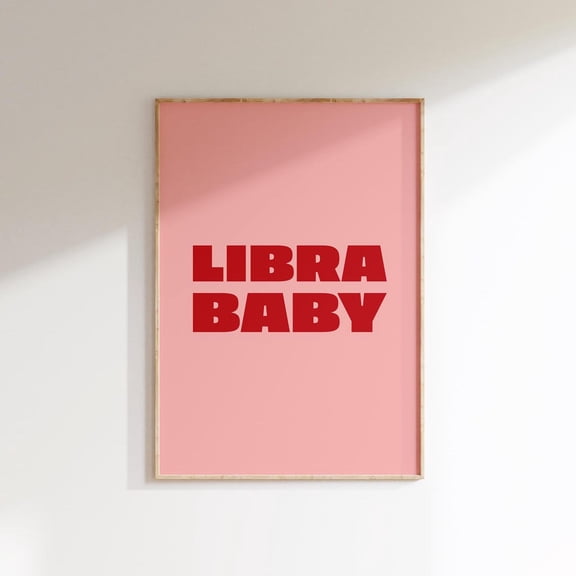 Libra Baby Poster Retro Star Sign Astrology Poster Home Decor Wall Art, Unframed Poster Size 8x12 F03.1.21l674