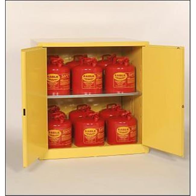 Flammable Liquid Storage Yellow Two Door SelfClosing Two