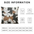 thumbnail image 5 of COMIO Cow Print Throw Pillow Cover Queen Western Cow White Brown Cowhide Printed Lumbar Pillow Case Decorative Soft Standard Pillow Cases with Zipper Cushion Covers for Bed,Sofa,Couch, 5 of 5