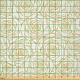 thumbnail image 2 of Ambesonne Contemporary Fabric by the Yard Microfiber, Art Deco Roses, 1 Yard, Peach and White, 2 of 2
