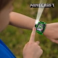 thumbnail image 2 of Accutime Minecraft Creeper Merch - Reloj digital para niños con linterna LED, espectáculo de luces y diseño de Creeper verde - Reloj de juguete con licencia oficial de Minecraft para niños y niñas a p, 2 of 5