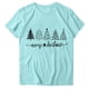 thumbnail image 2 of Fiudx Tops para Mujer Blusa de Manga Corta con Estampado de Moda para Mujer, Divertida Camiseta con Cuello Redondo, 2 of 3