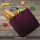 thumbnail image 5 of Fotbe Dark Purple Glitter Bolsa Tote con Estampado para Mujer, Bolsos con Cremallera, Bolsa de Hombro Casual de Gran Capacidad con Bolsillos Internos, 5 of 7