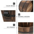 thumbnail image 5 of Small Wooden Bucket Barrel Planter – Rustic Succulent Planter Box Wood Barrels Flower Pot Plant Container Box for Indoor Home Decor Small Plants (No Flower), 5 of 8