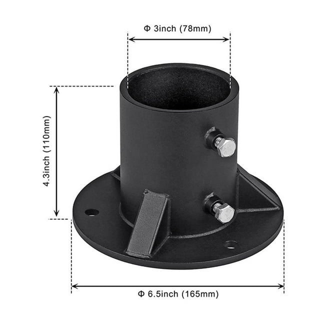 Mosiee Base de Poteau de Clôture à Maillons en Acier Robuste pour Multiples Applications - Facile