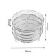 thumbnail image 3 of Rejilla de deshidratación de acero inoxidable 304 de 3 niveles | Tendedero apilable con esquinas elevadas, clips | Resistente a la corrosión | Secadora de Alimentos y Utensilios de Gran Capacidad |, 3 of 6