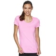 thumbnail image 1 of Reebok Womens Linear Marled Basic T-Shirt, Pink, X-Small, 1 of 2