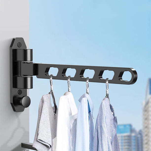 Percha de pared para ropa, percha para ropa, tendedero de aluminio