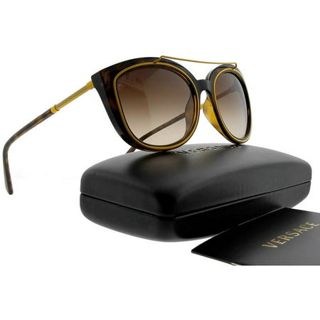 Versace VE4336-10813-56 Oval Womens Tortoise Frame Brown Lens Genuine Sunglasses