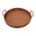 thumbnail image 2 of Handmade Storage Tray Food Snacks Container Storage Organizer Basket with Handle 30cmx4.5cm, 2 of 8