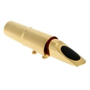 Aibecy Gold Plated Tenor Saxophone 5C Mouthpiece Metal Jazz Sax with Cap Buckle Pads Cushions and Mouthpiece Patches