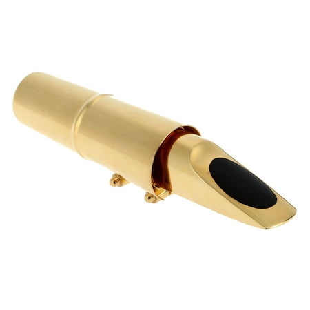 Jazz Tenor Sax Saxophone 5C Mouthpiece Metal with Mouthpiece Patches Pads Cushions Cap Buckle Gold