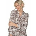 thumbnail image 5 of White Mark Women's Pleated 3/4 Sleeve Floral Print Blouse, 5 of 5