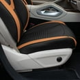 thumbnail image 6 of FH Group Universal Deluxe Faux Leather Car Seat Covers with Modern Pattern Fit for Cars, Trucks, SUVs or Van – Brown Front Seats, 6 of 8