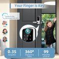 thumbnail image 3 of Keyless Entry Door Lock with Keypad - Fingerprint Door Lock - Door Handle Lock with Code - Smart Lock for Front Door - Electronic Digital Keypad Door Lock - Auto Lock & App Control, 3 of 10