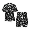 thumbnail image 1 of Balery Black White Leaves Conjunto de Pijama Infantil de Manga Corta con Estampado – Ropa de Dormir de Algodón Suave-Medium, 1 of 6