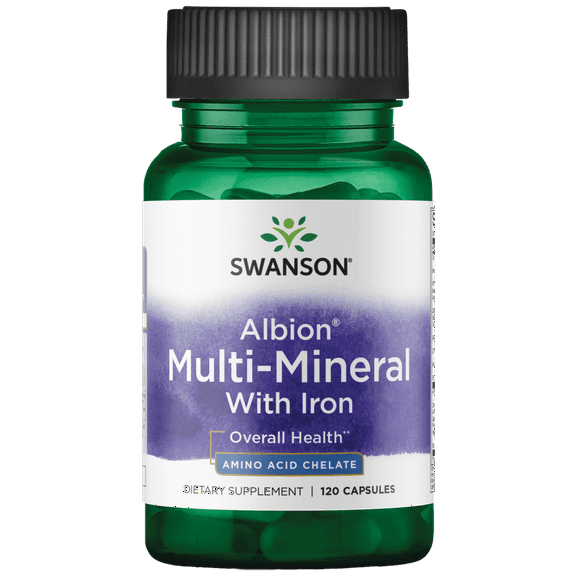 Swanson Albion Multi-Mineral With Iron 120 Caps