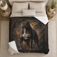 thumbnail image 5 of Misty Forest Bully Breed Dog Classical Portrait, Dramatic Pet Portrait Pattern, Warm Flannel Blanket for Cabin and Lodge, Dog Lovers Just Because Gift, Pet Lover Home Decor, 5 of 9