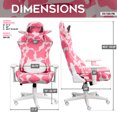 thumbnail image 4 of Techni Sport TS85 Pink Cow Series Gaming Chair with Memory Foam Seat RTA-TS85-PNK, 4 of 10