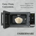 thumbnail image 5 of Farberware Countertop Microwave 900 Watts, .9 cu ft - Microwave Oven With Child Lock - Perfect for Apartments and Dorms - Easy Clean Grey Interior, Stainless Steel, 5 of 6