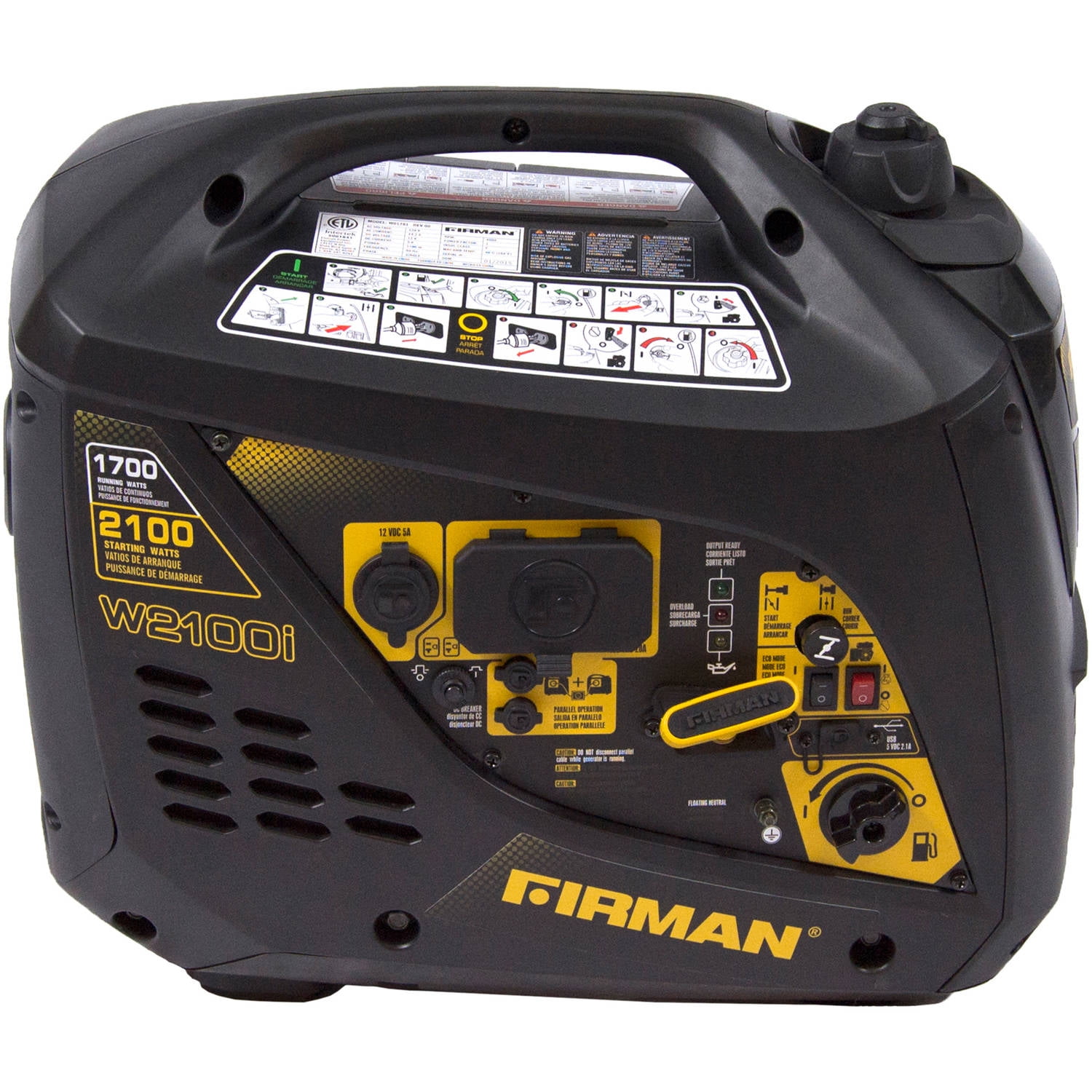 Firman Power Equipment W01781 Gas Powered 1700 2100 Watt (Whisper Series) Extended Run Time Portable Inverter by Sumec