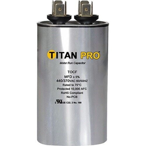 TOCF10 Oval 10 mfd uf 440 370 Volts Motor Run Capacitor Titan Pro 60,000 Hour